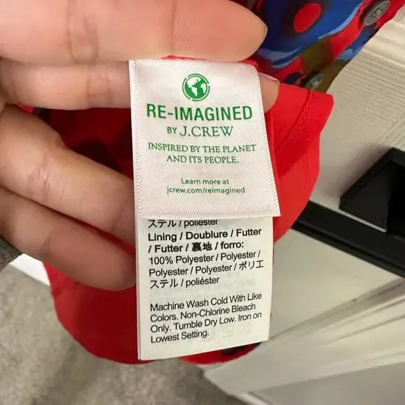 J. Crew Collection Size 4 A-line Shirtdress In Lattice Floral Long Sleeve - Picture 4 of 7